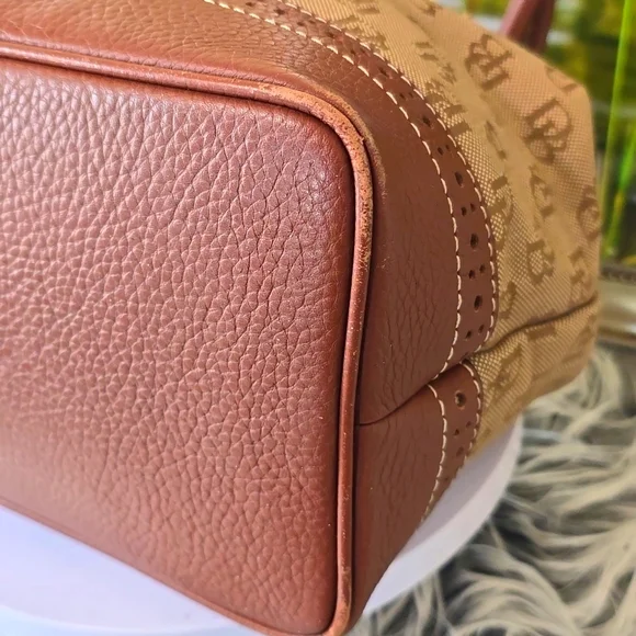 Dooney & Bourke Tan and Brown Shoulder Bag - Picture 8 of 13
